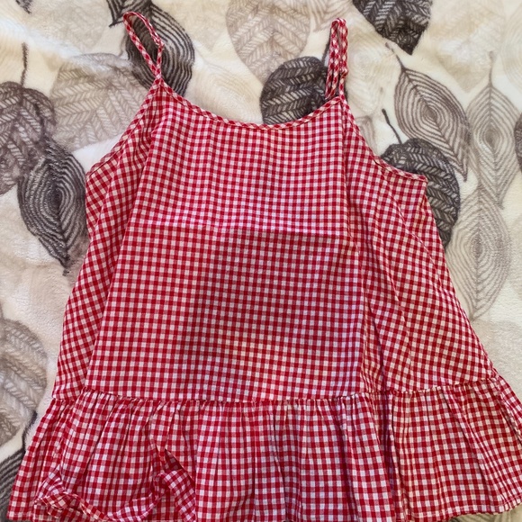 Red Gingham Blouse/Tank - Picture 1 of 1